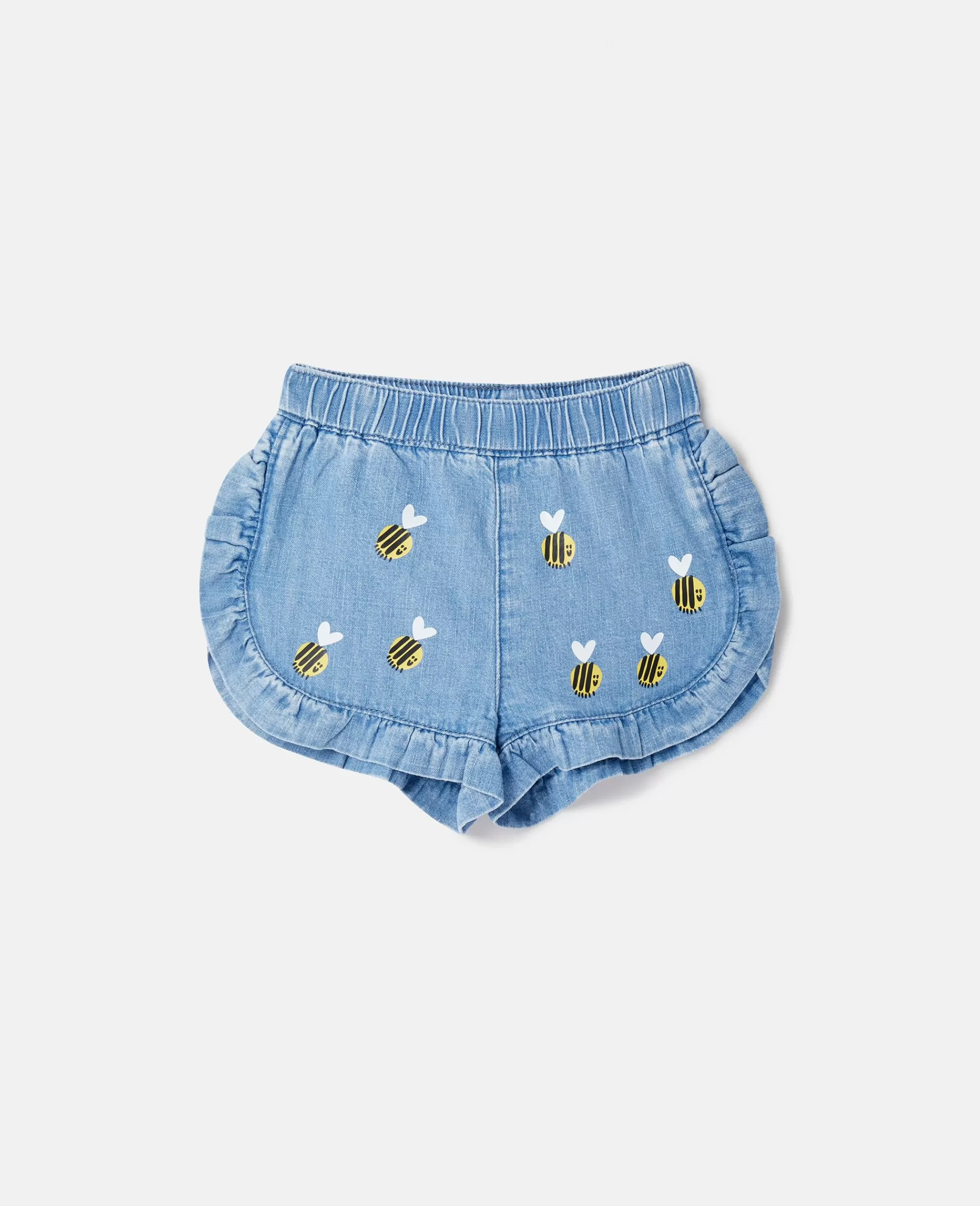 Best Sale Bumblebee Embroidery Denim Shorts Kids Pants & Shorts | Baby Girls