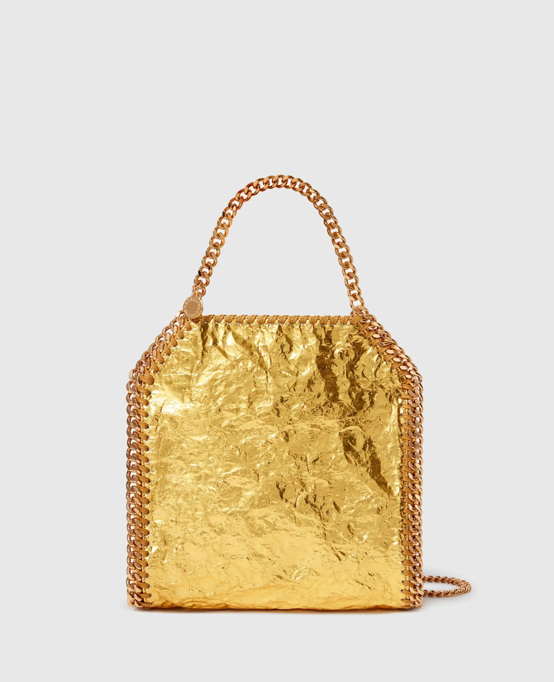 Best Crinkled Metallic Falabella Mini Tote Bag Women Iconic Falabella | The Iconic Falabella