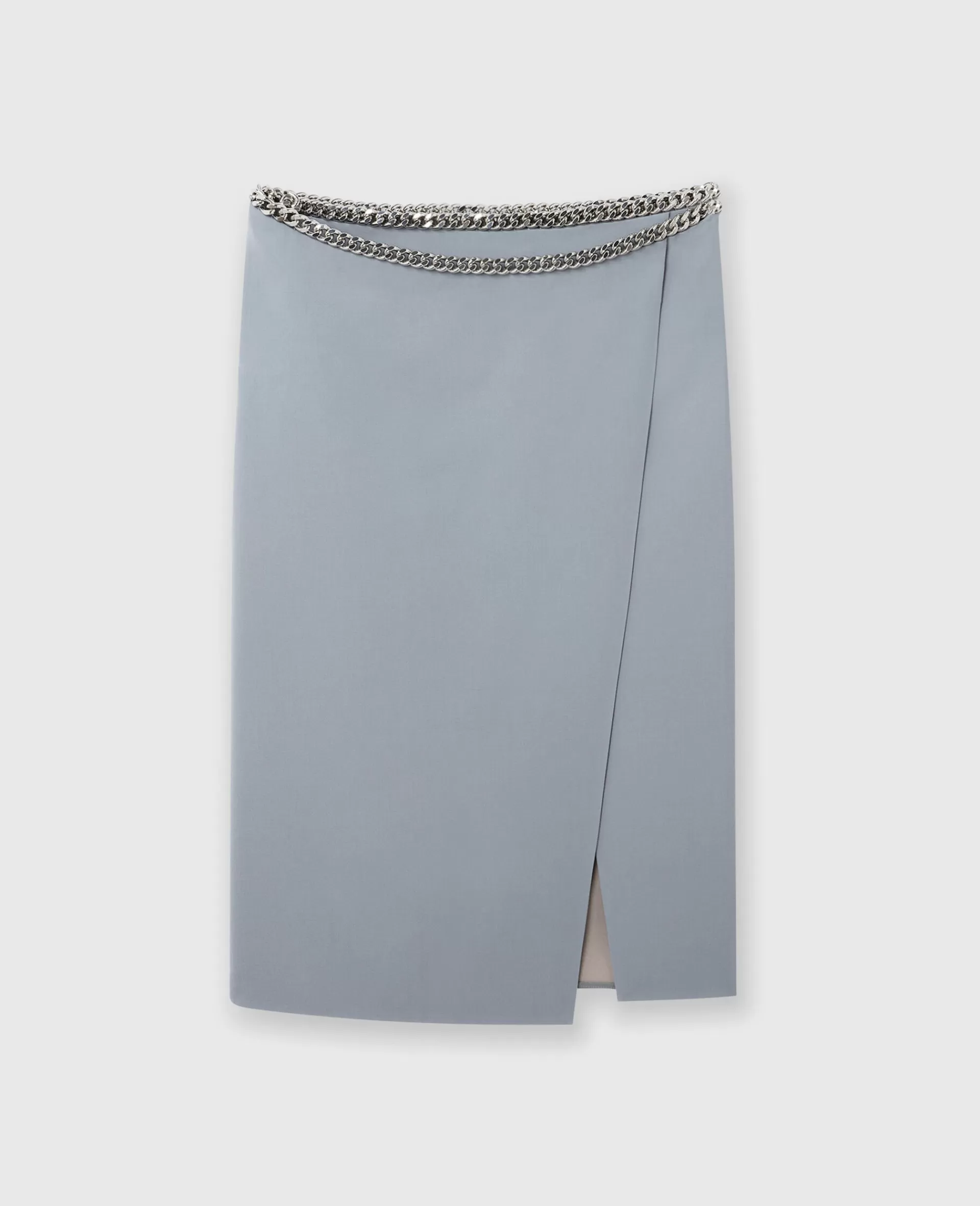 Discount Falabella Chain Wool Midi Skirt Women Skirts