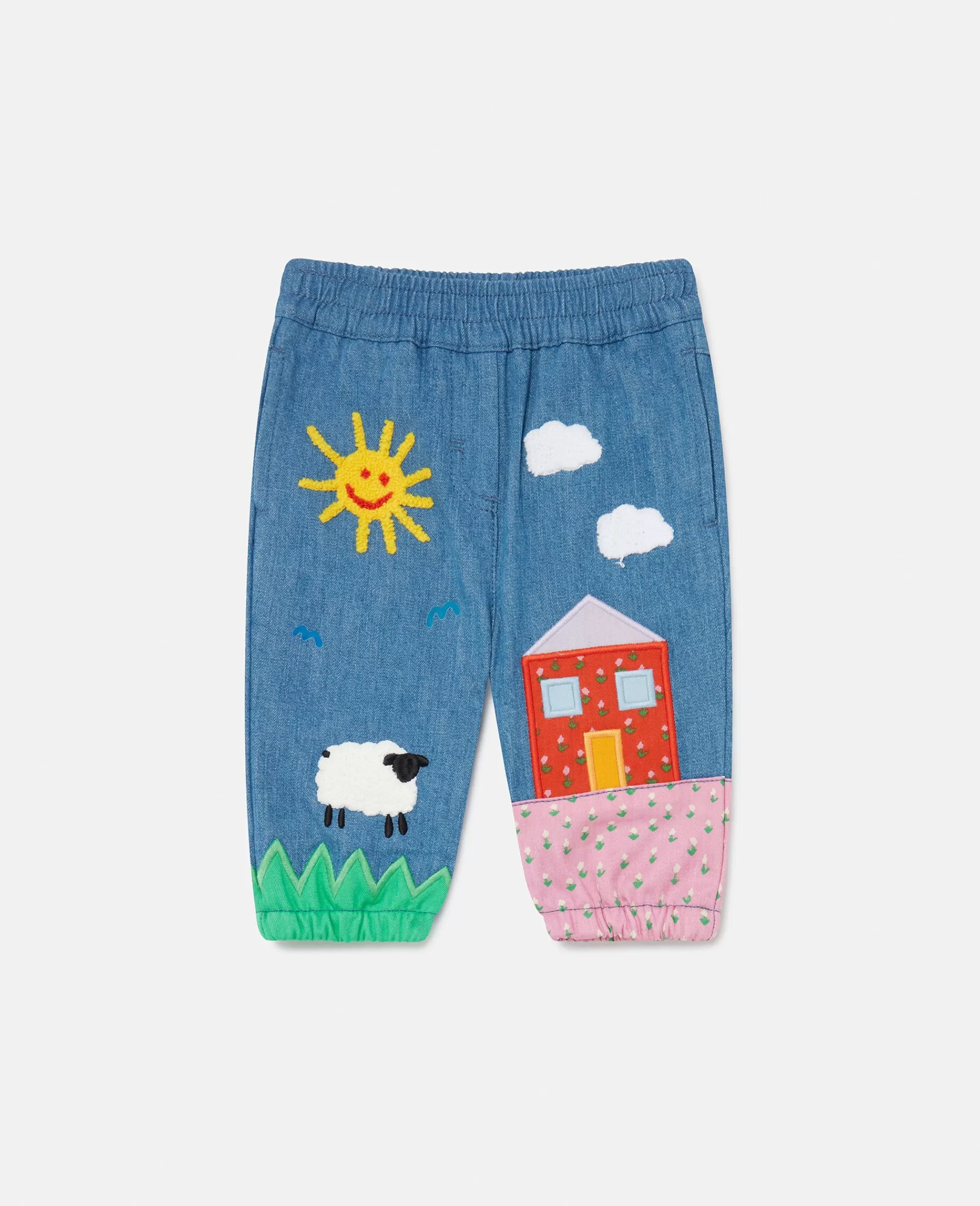 Cheap Farmyard Appliqué Joggers Kids Pants & Shorts | Baby Girls