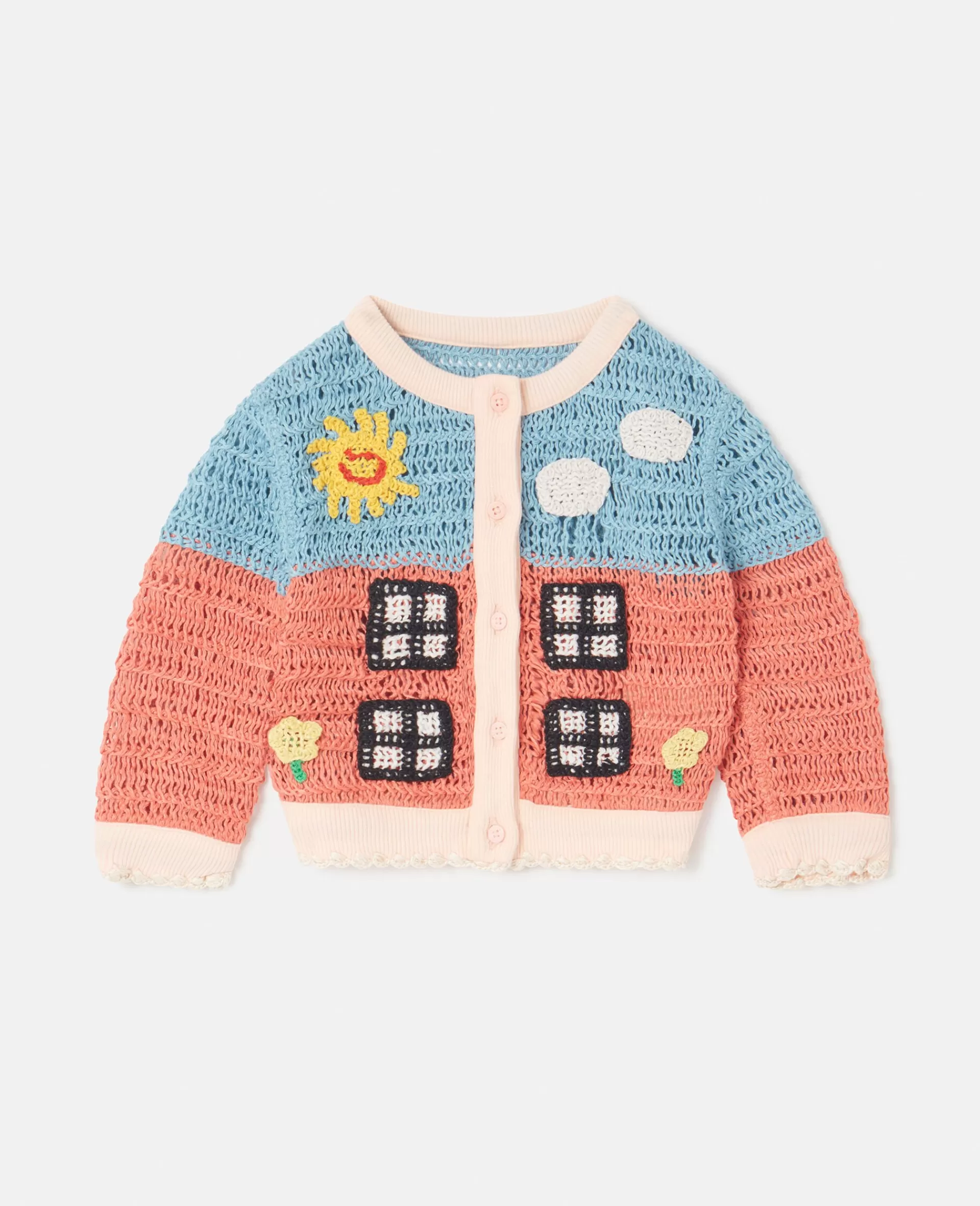 Best Sale Farmyard Appliqué Knitted Cardigan Kids Sweatshirt And T-shirts | Baby Girls