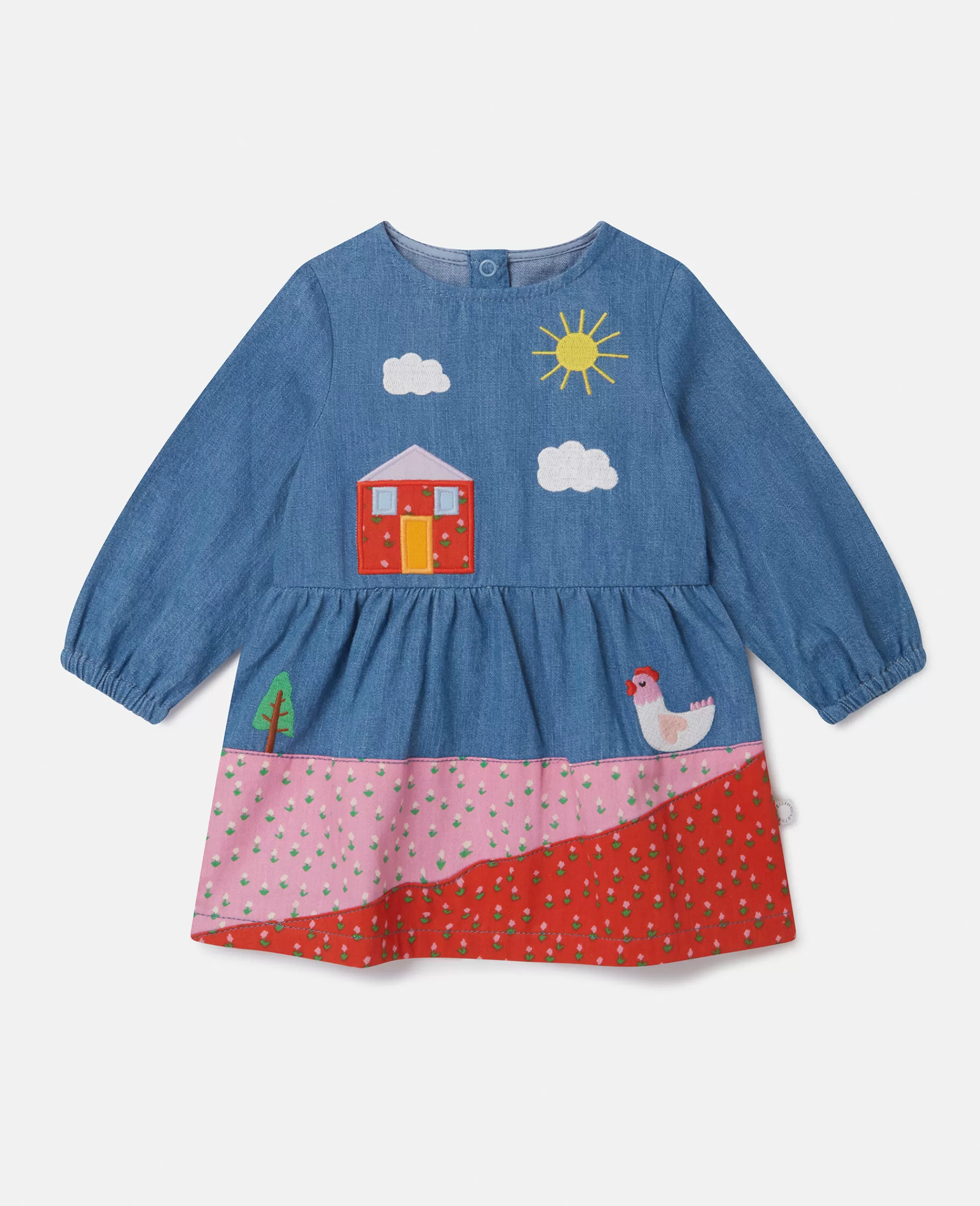 Fashion Farmyard Appliqué Long-Sleeve Dress Kids Dresses & Jumpsuits | Baby Girls