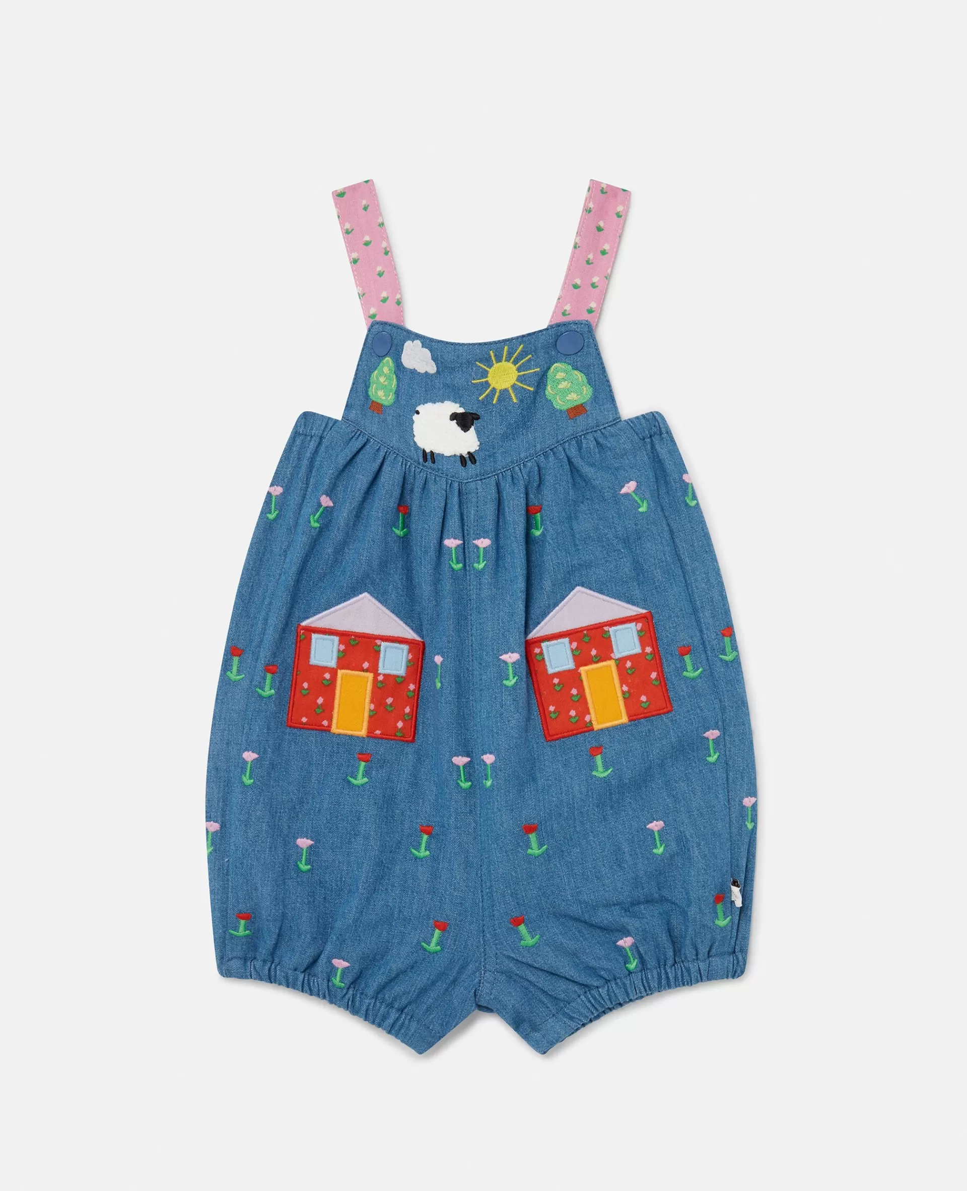 Discount Farmyard Appliqué Overalls Kids Dresses & Jumpsuits | Baby Girls