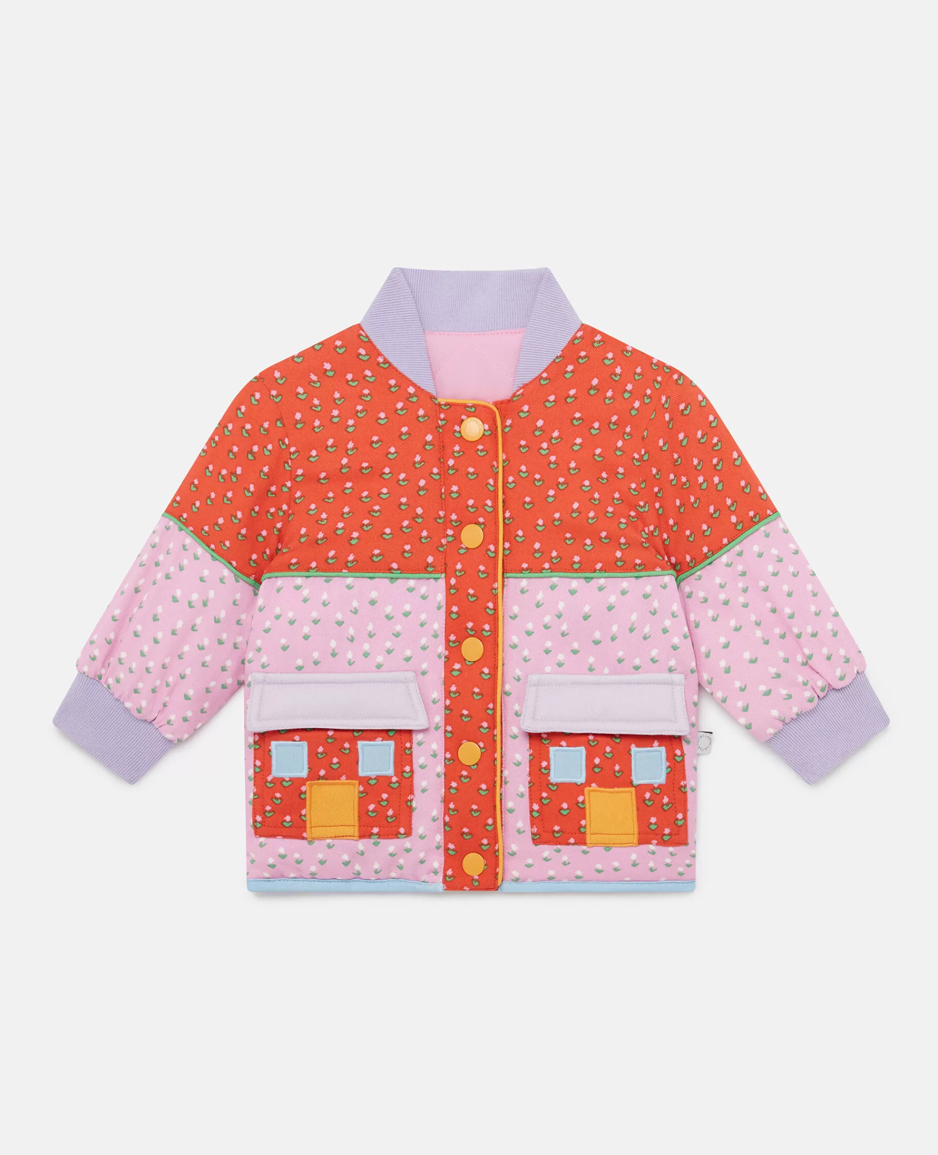 Fashion Farmyard Appliqué Patchwork Coat Kids Outerwear | Baby Girls