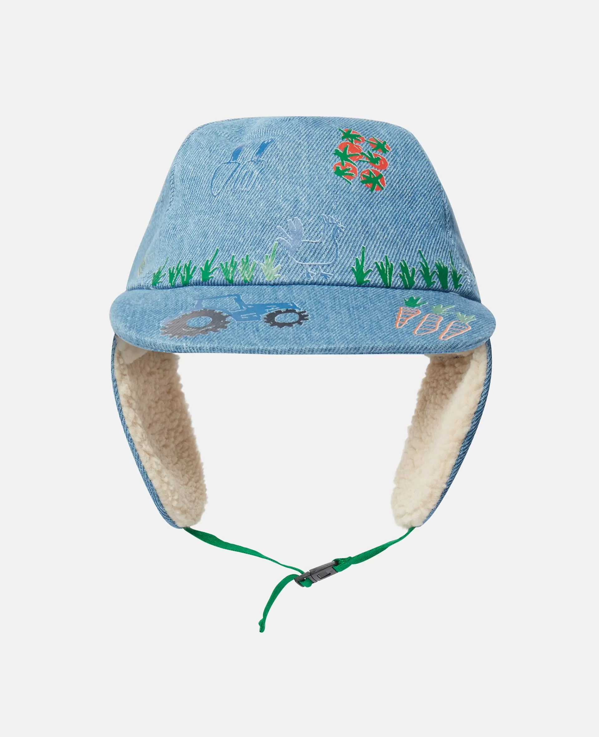 Outlet Farmyard Embroidered Hat with Ear Flaps Kids/BOY Shoes And Accessories