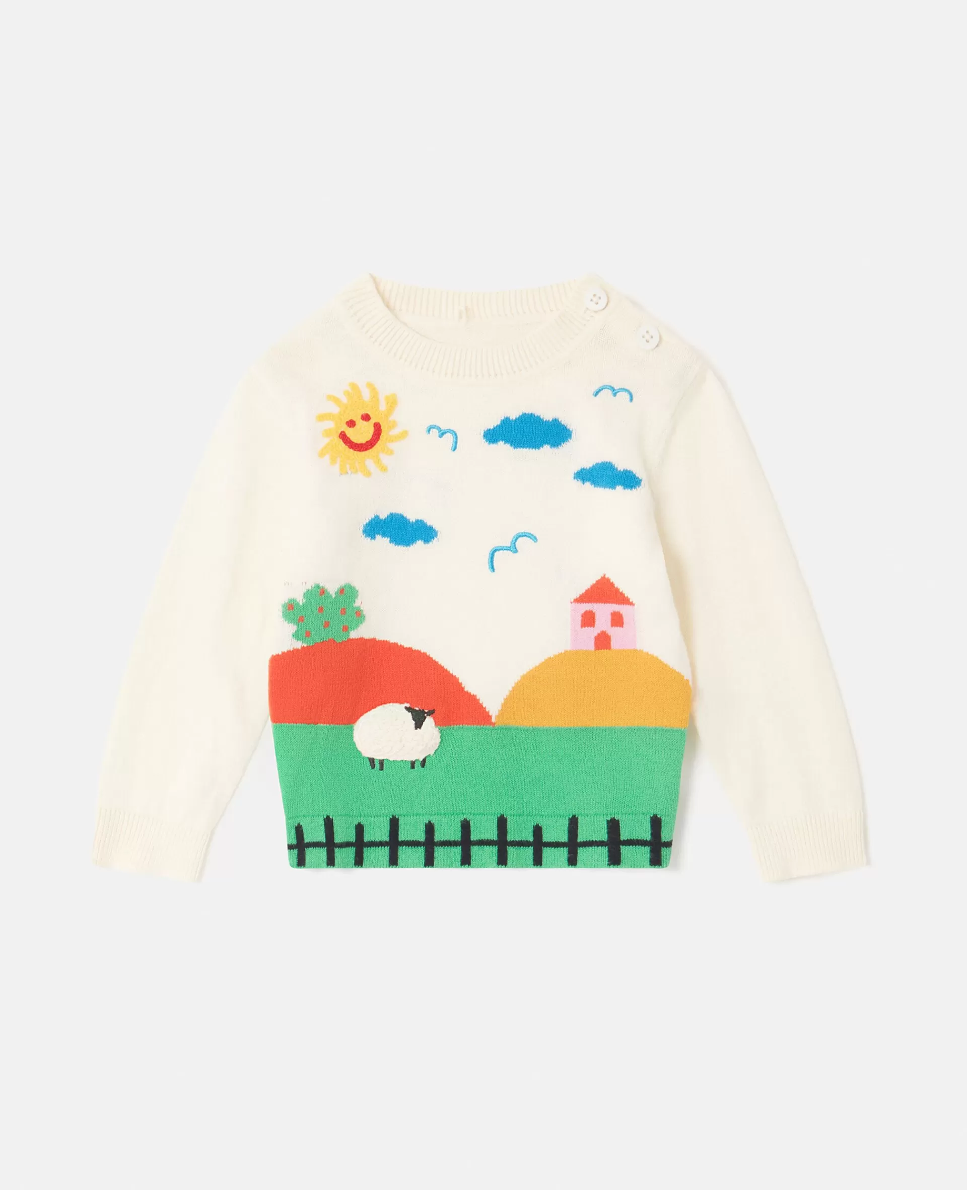 Discount Farmyard Graphic Knitted Sweater Kids Sweatshirt And T-shirts | Baby Girls