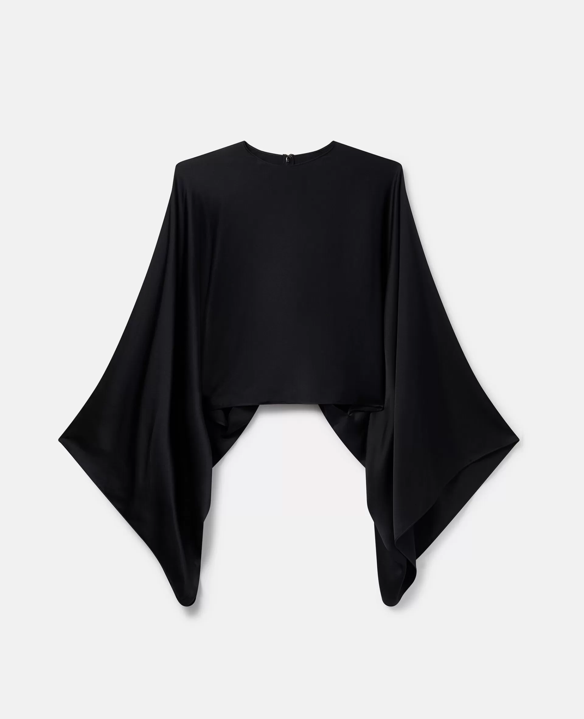 Sale Flared Sleeve Satin Top Women Shirts And Tops