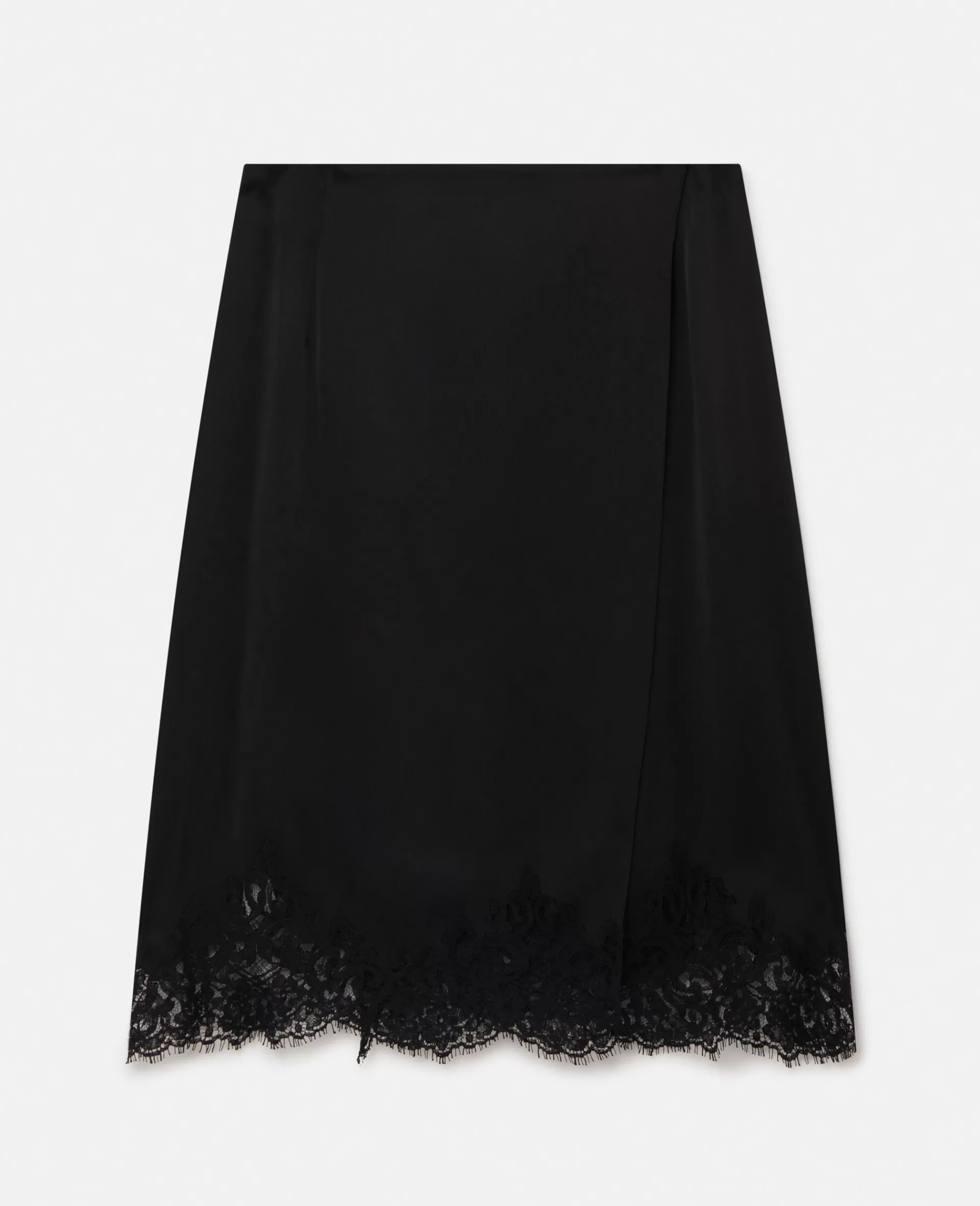 Hot Lace Satin Midi Skirt Women Skirts