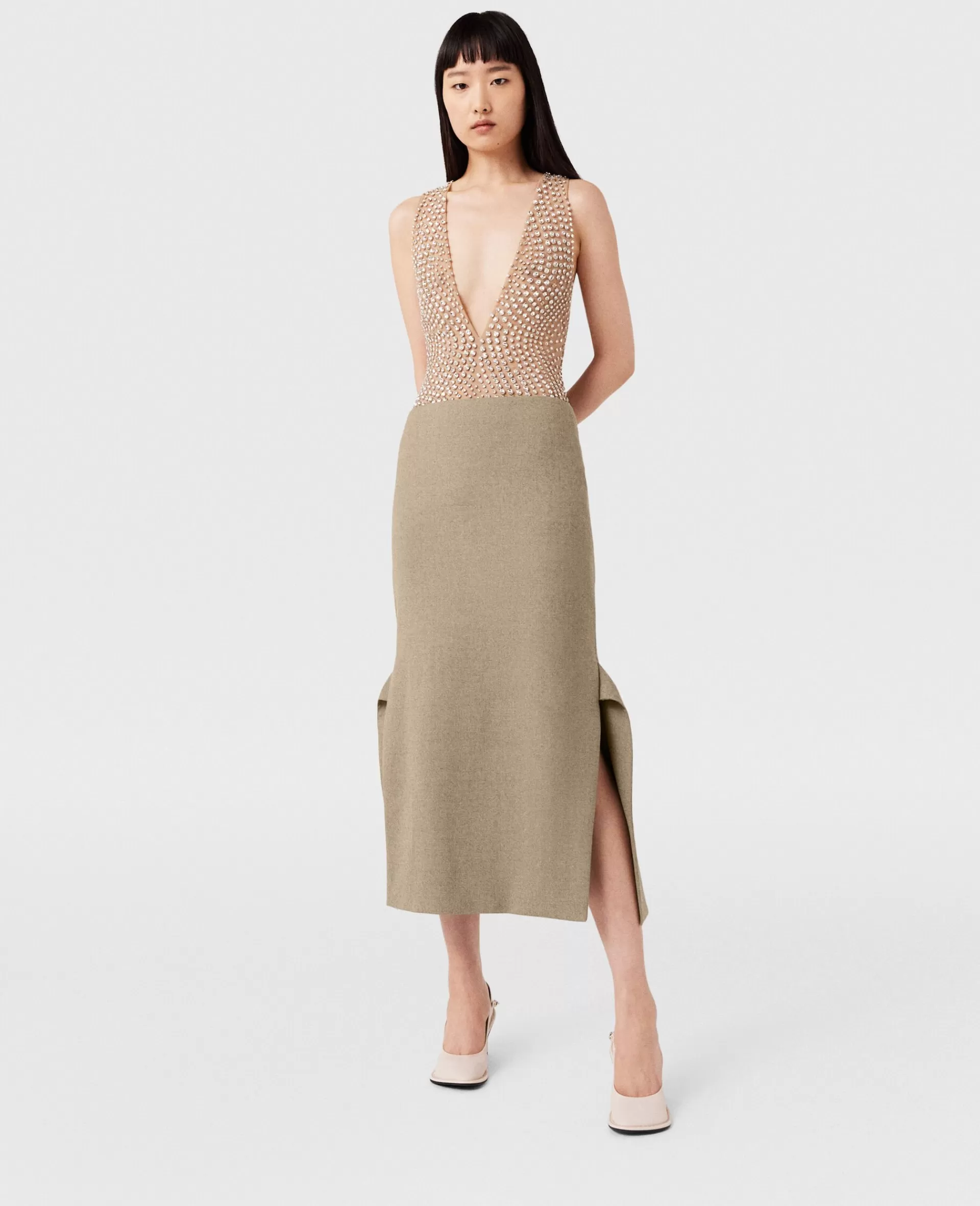 Flash Sale Mid-Rise Wool Midi Skirt Women Skirts | Tailoring