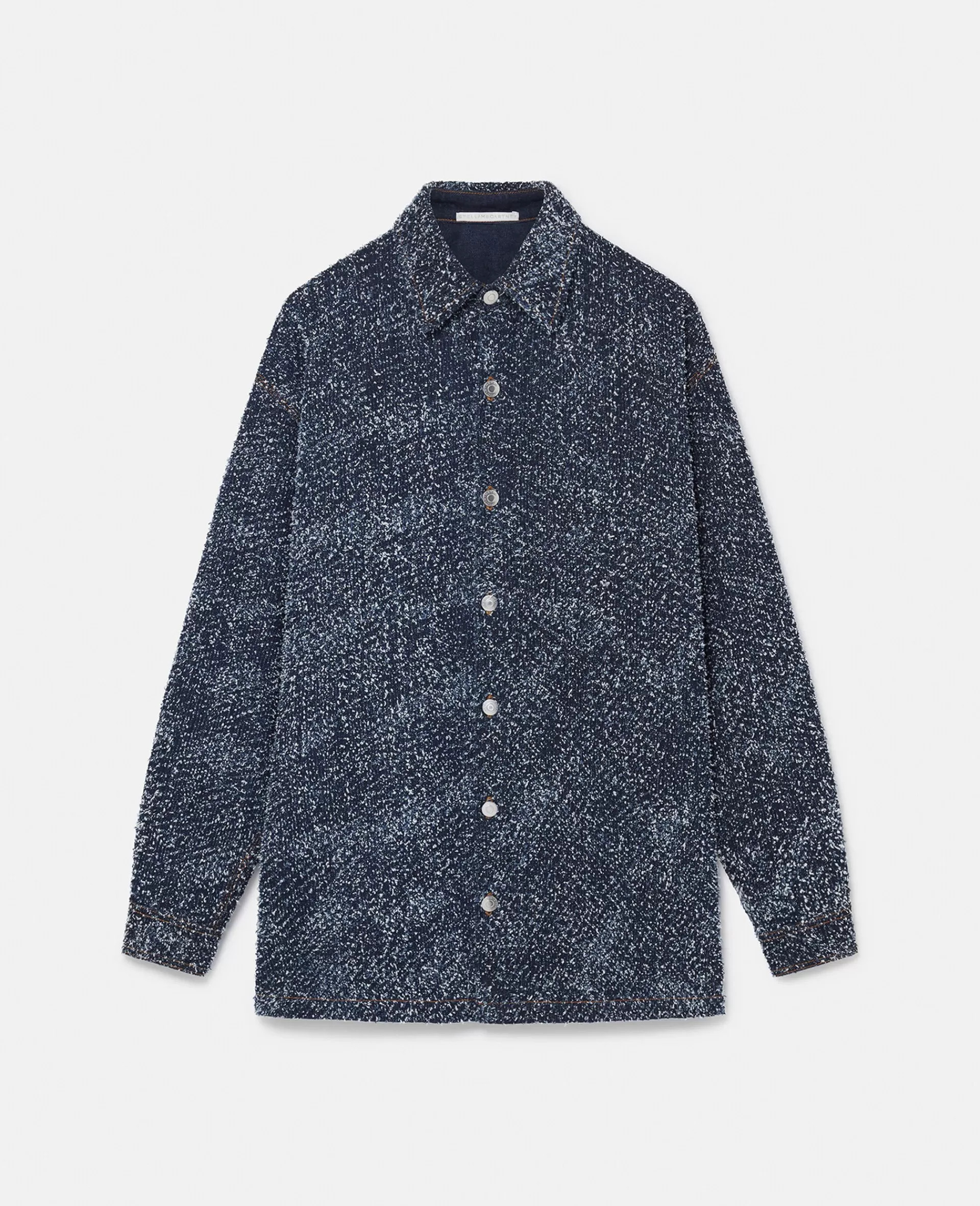 Discount Oversized Denim Bouclé Shirt Women Denim | Shirts And Tops