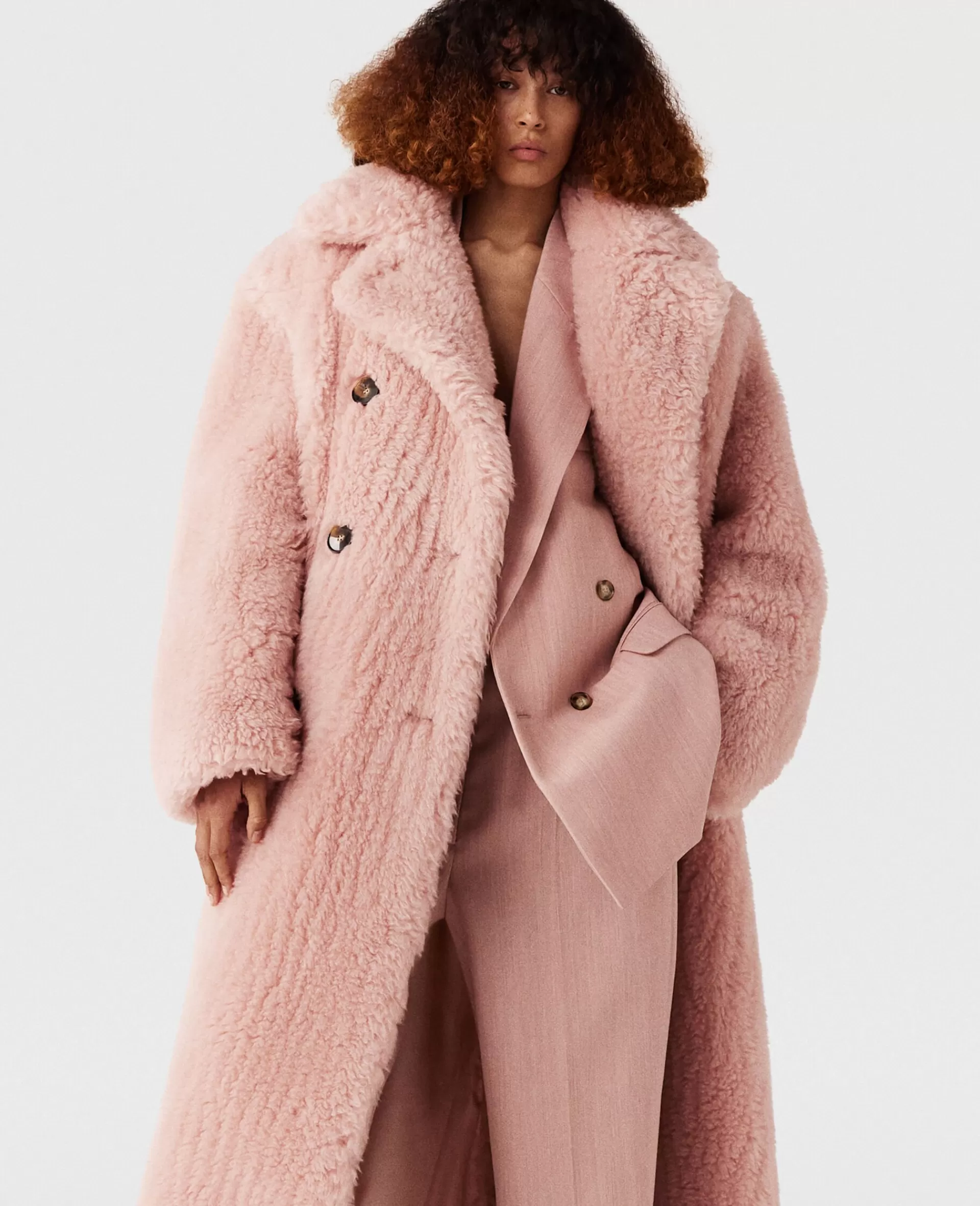 Outlet Oversized Plush Teddy Long Coat Women Coats And Jackets