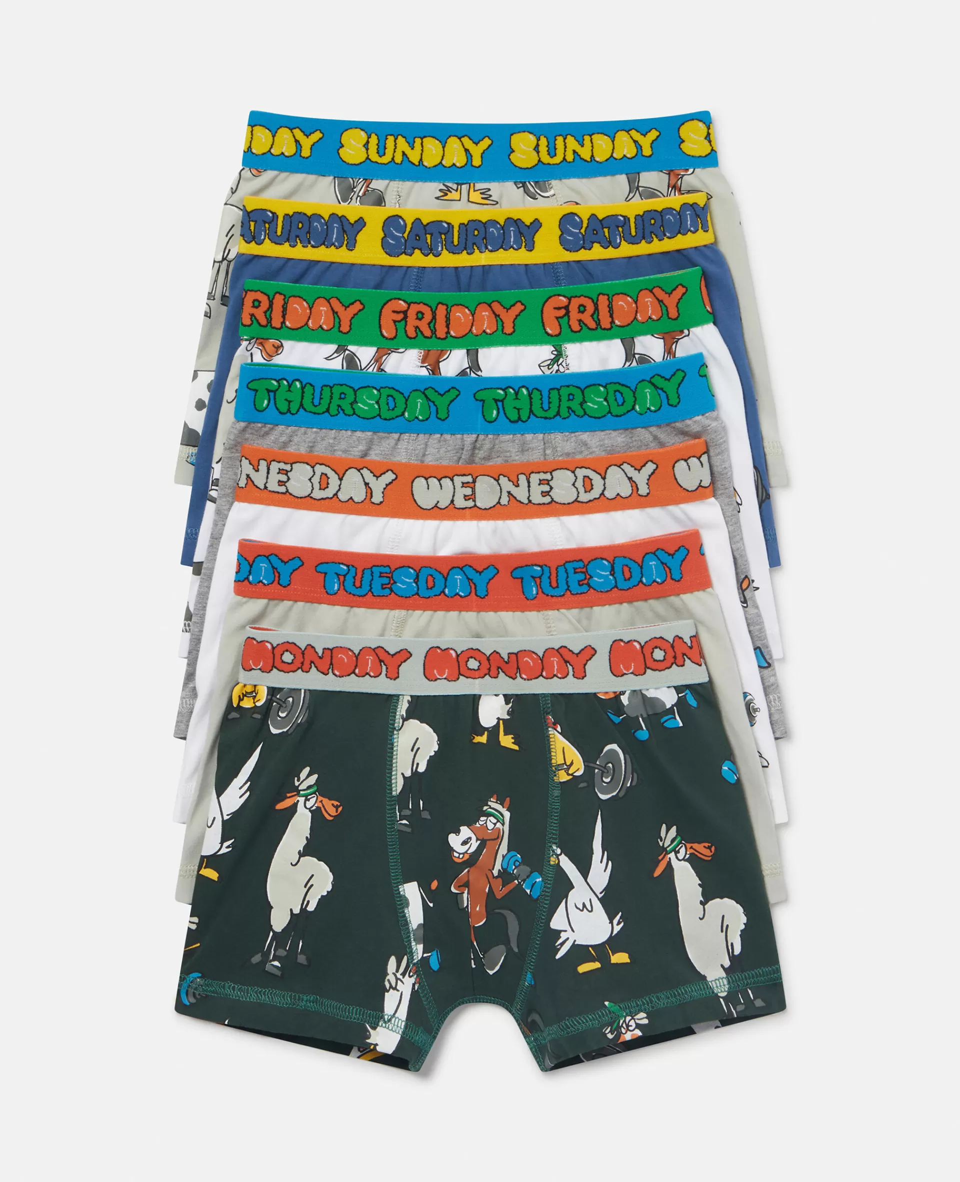 Clearance 7 Pack of Farmyard Printed Boxers Kids/BOY Shoes And Accessories