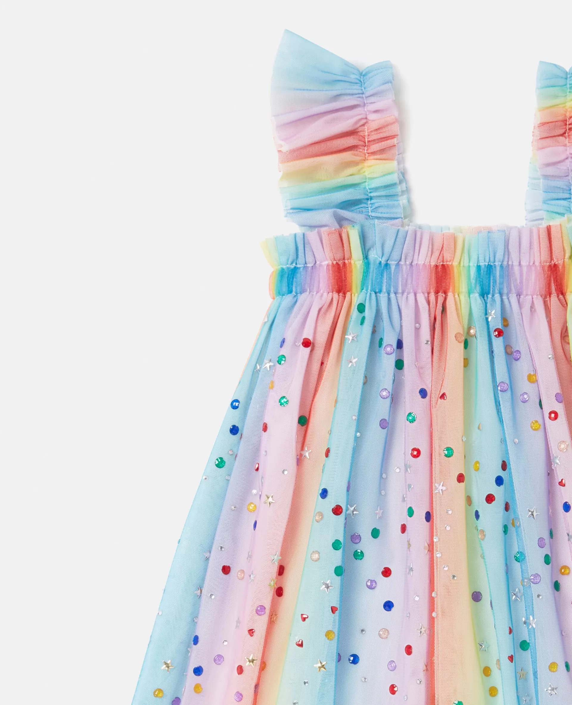 Clearance Rainbow Pleated Tulle Dress Kids Dresses & Jumpsuits