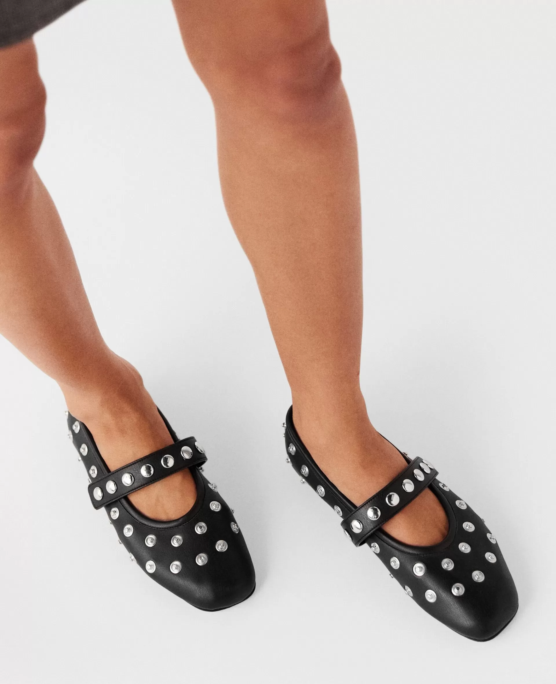 Outlet Ryder Popper-Studded Ballet Flats Women Flats | Flats