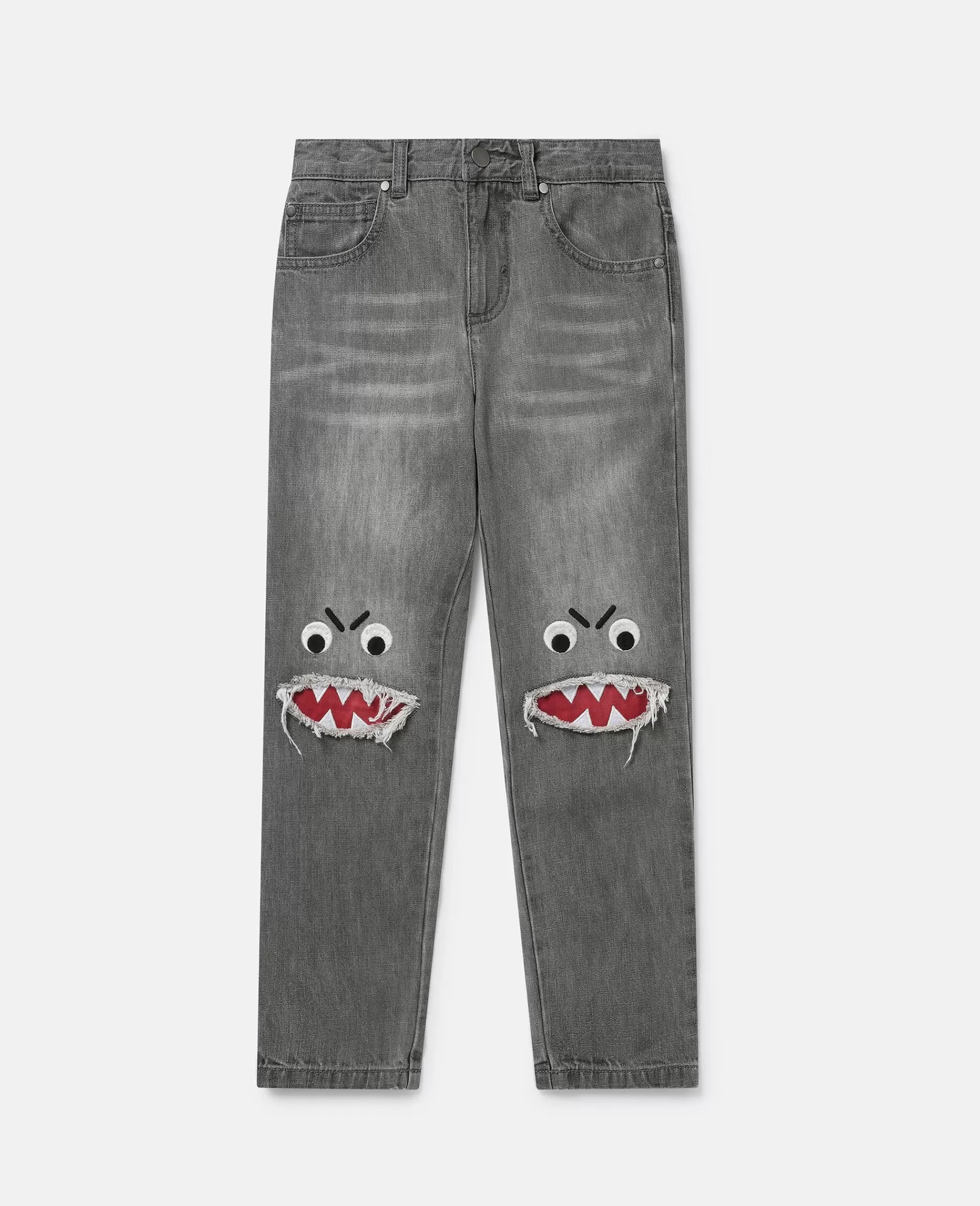 Hot Shark Face Ripped Skinny Jeans Kids/BOY Pants & Shorts