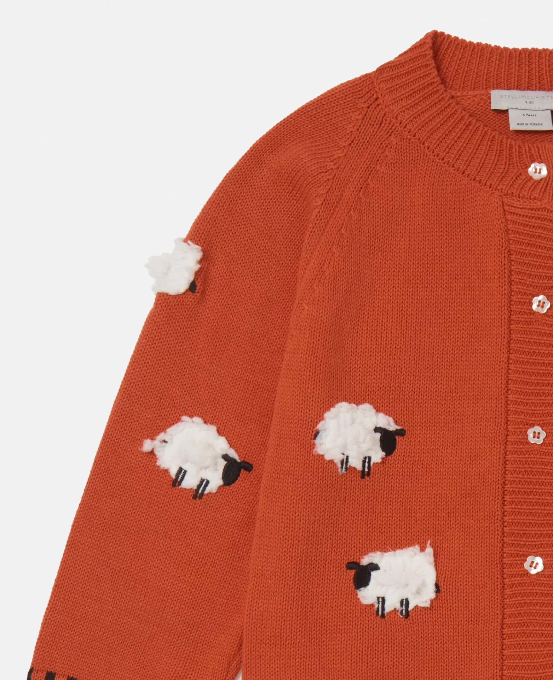 Cheap Sheep Appliqué Cardigan Kids Sweaters & Cardigans