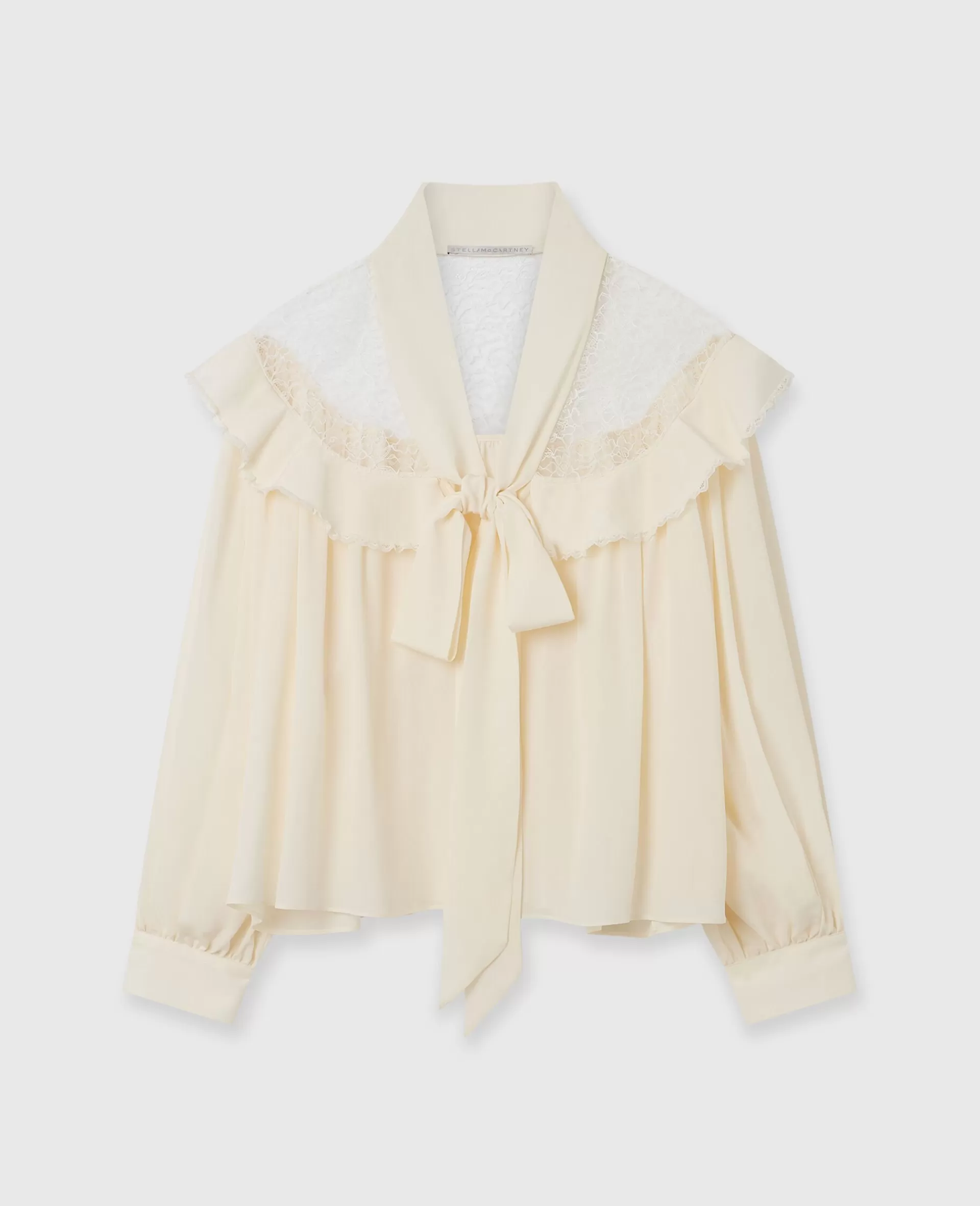 New Silk Crêpe de Chine Pussybow Shirt Women Shirts And Tops